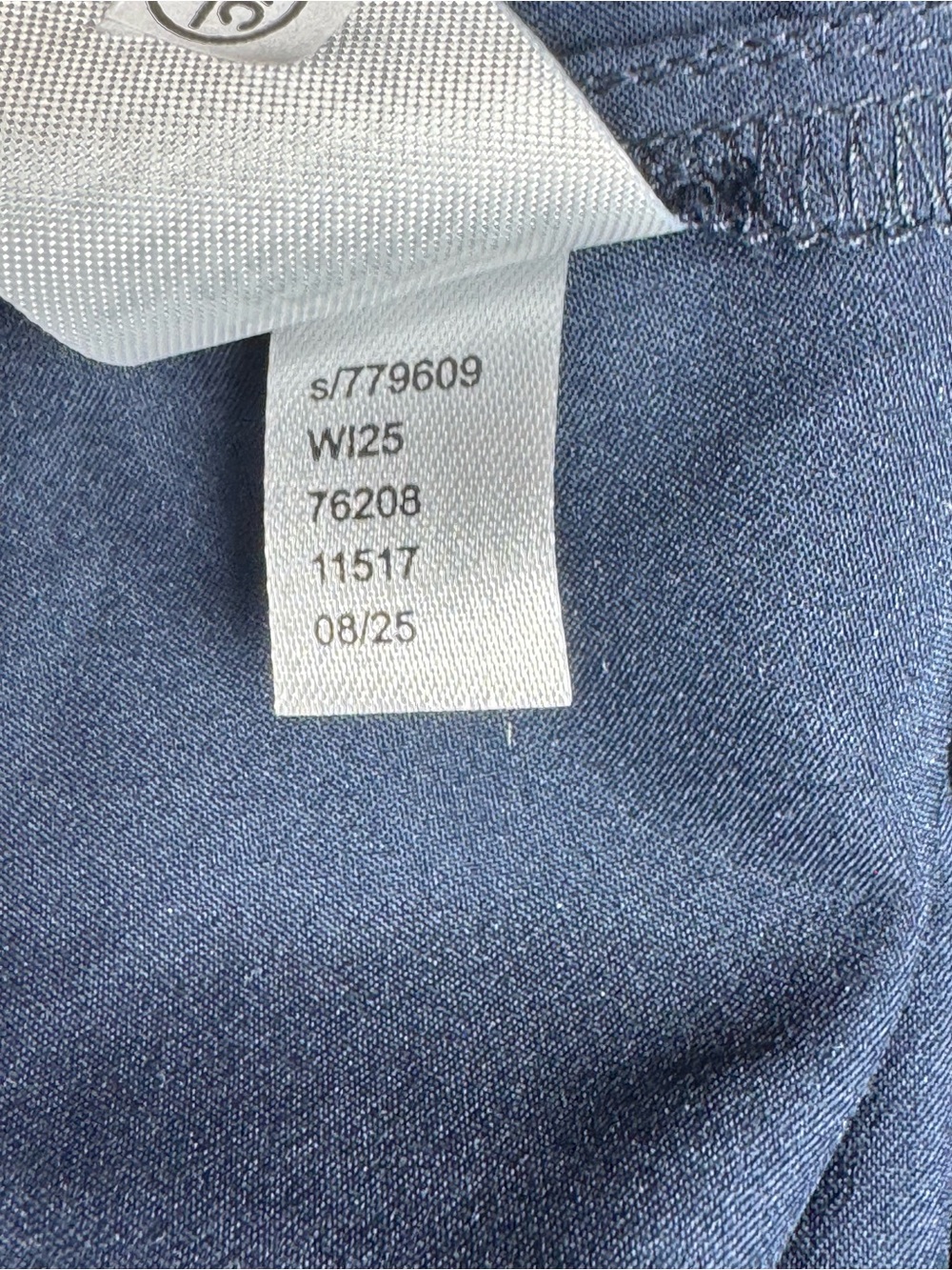 LOFT NWT Celestial Shimmer Peplum Ruffle Sleeve Top Navy & Gold Size S - Picture 10 of 10